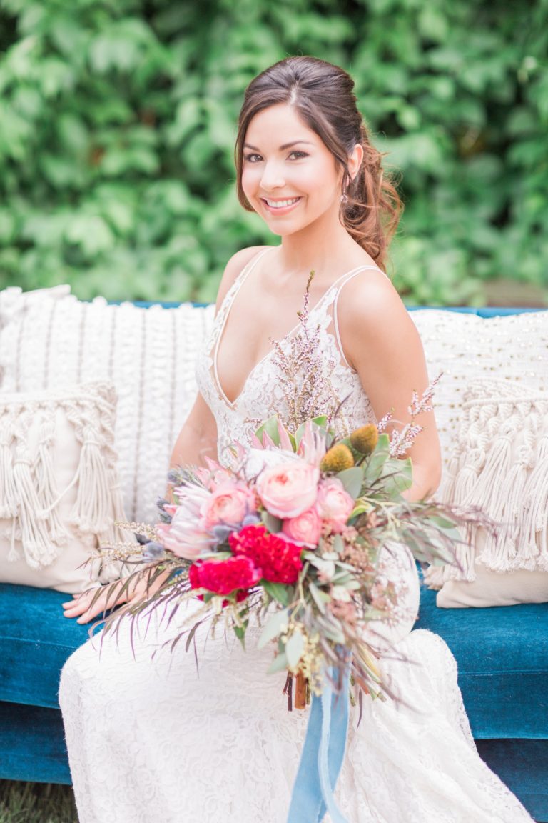 A Blue Boho Wedding Inspiration Featured on The Perfect Palette | The ...